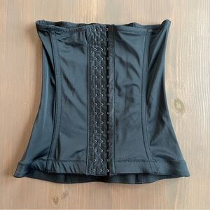 Dreamwear Black Waist Cincher Trainer Corset Nylon Spandex Hook & Eye Size M